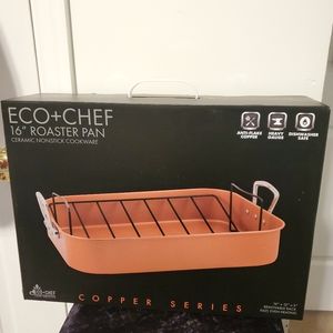 New in box, Eco+Chef copper series 16" roaster pan